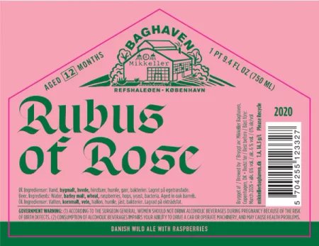 Baghaven: Rubus of Rose - B 2020- butelka 750 ml