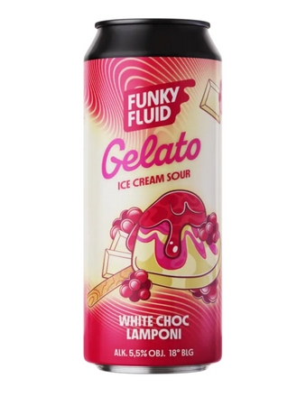 Funky Fluid: Gelato White Choc Lamponi - puszka 500 ml