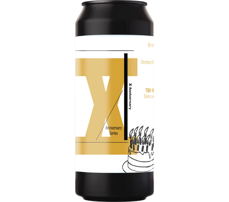 Browar Stu Mostów x Orchestrated Minds Brewing: 10th Anniversary TDH New England Dipa - puszka 440 ml