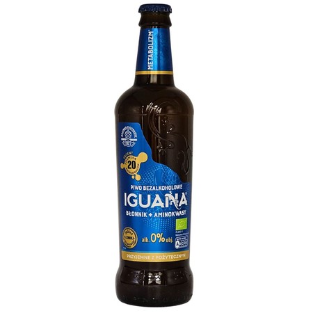 Browar Piotrków: Iguana Metabolizm BIO Bezalkoholowe - butelka 475 ml