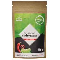 FoodBugs: Suszone Świerszcze Chilli z Limonką  - paczka 20g