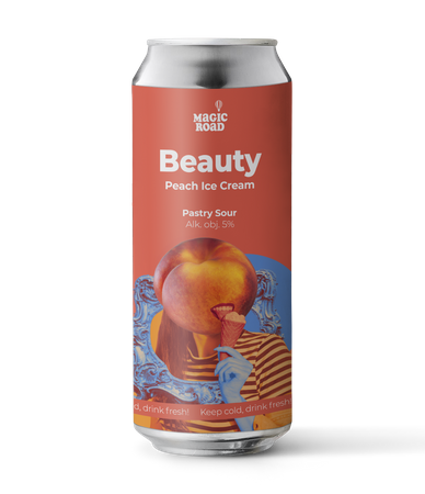 Magic Road: Beauty Peach Ice Cream - puszka 500 ml