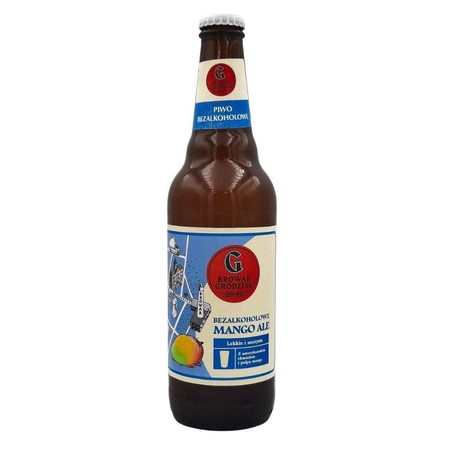 Browar Grodzisk: Grodziskie Mango Ale Bezalkoholowe - butelka 500 ml 