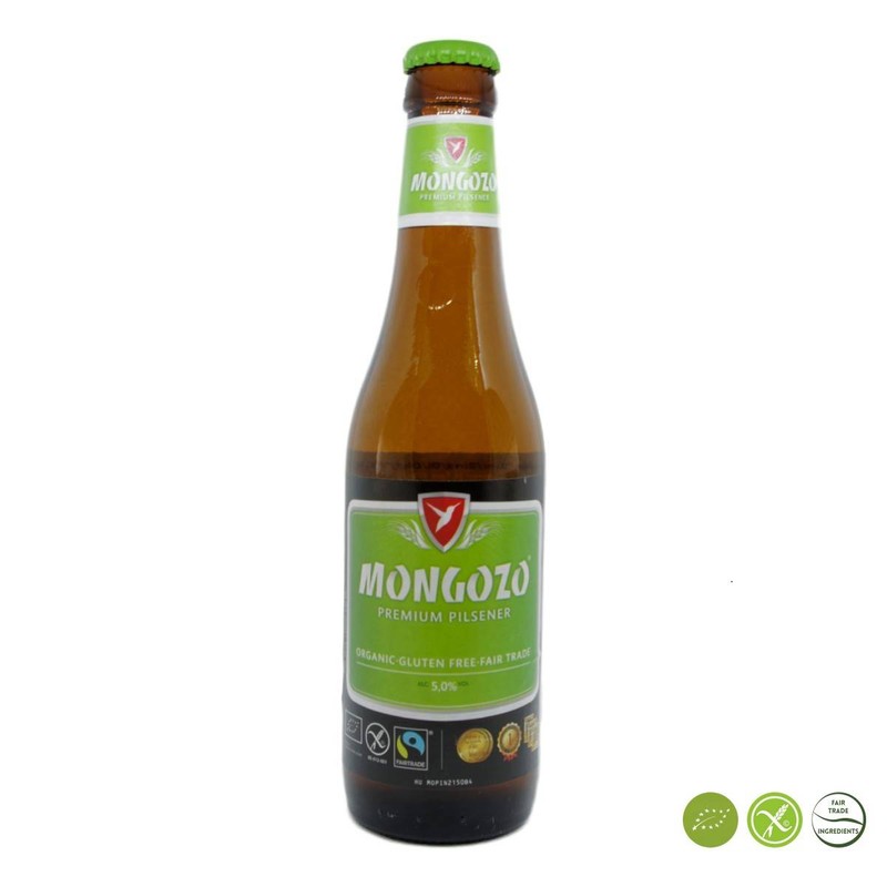 Huyghe Brewery Piwo bezglutenowe Mongozo Premium Pilsener butelka